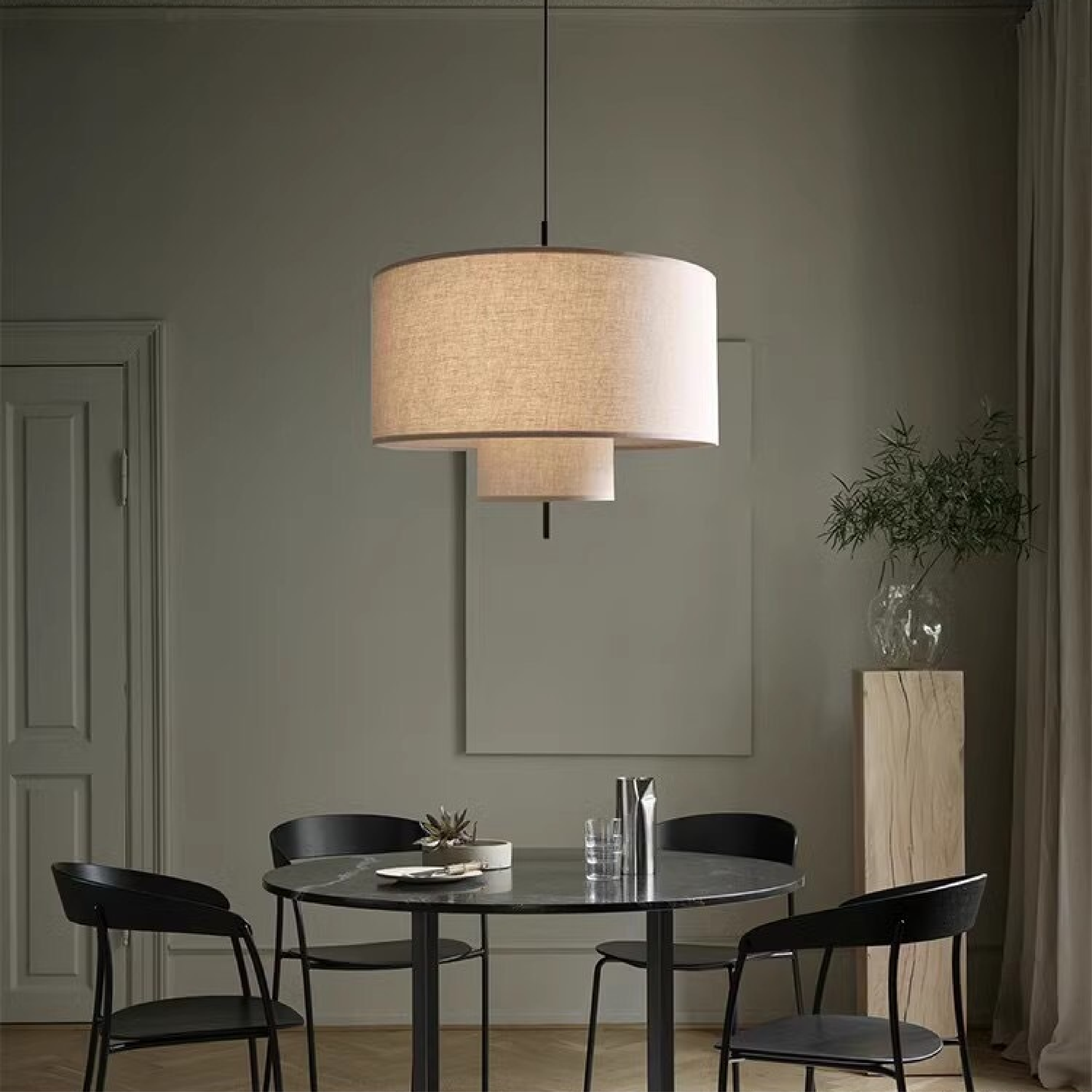 Lampada a sospensione in seta Yurina