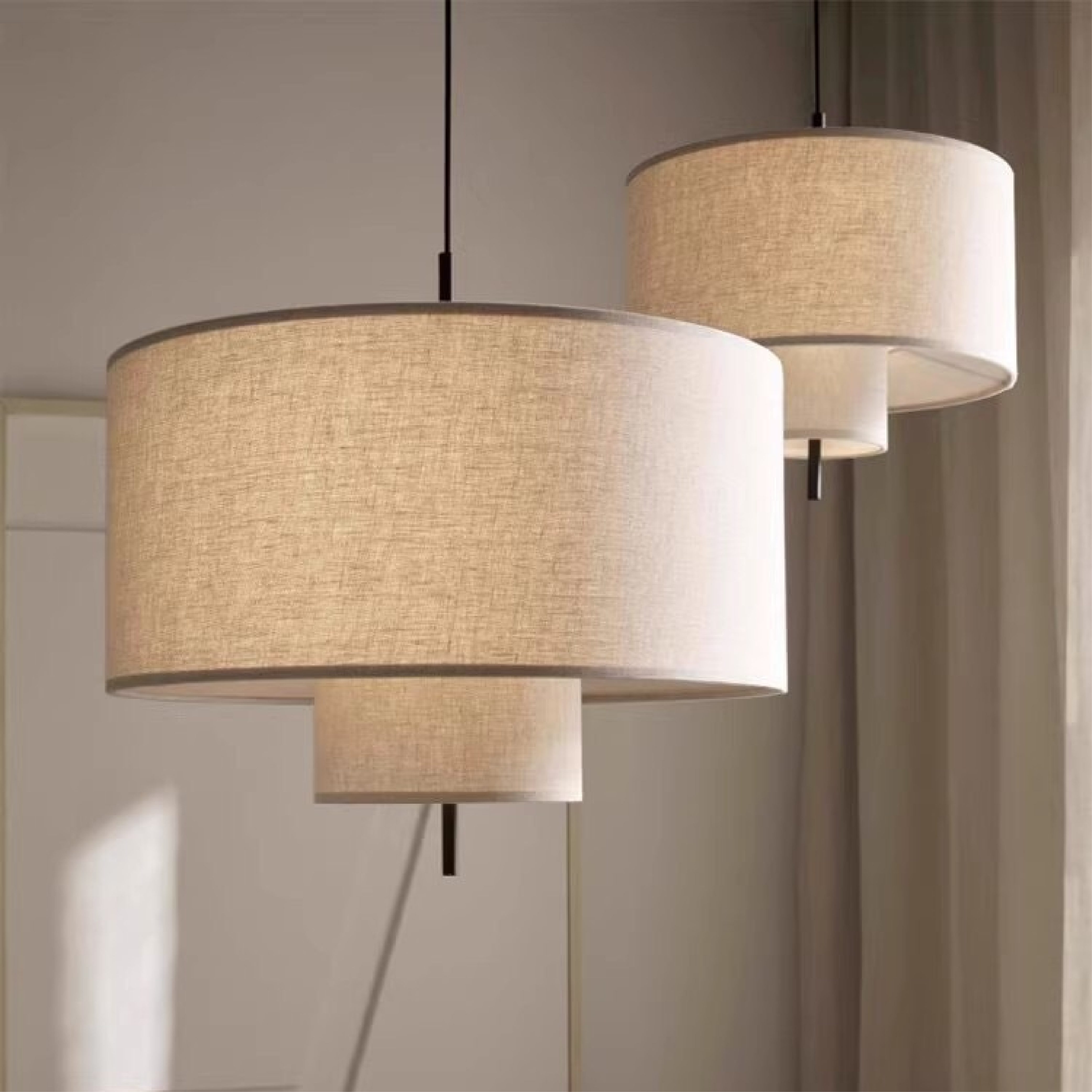 Lampada a sospensione in seta Yurina