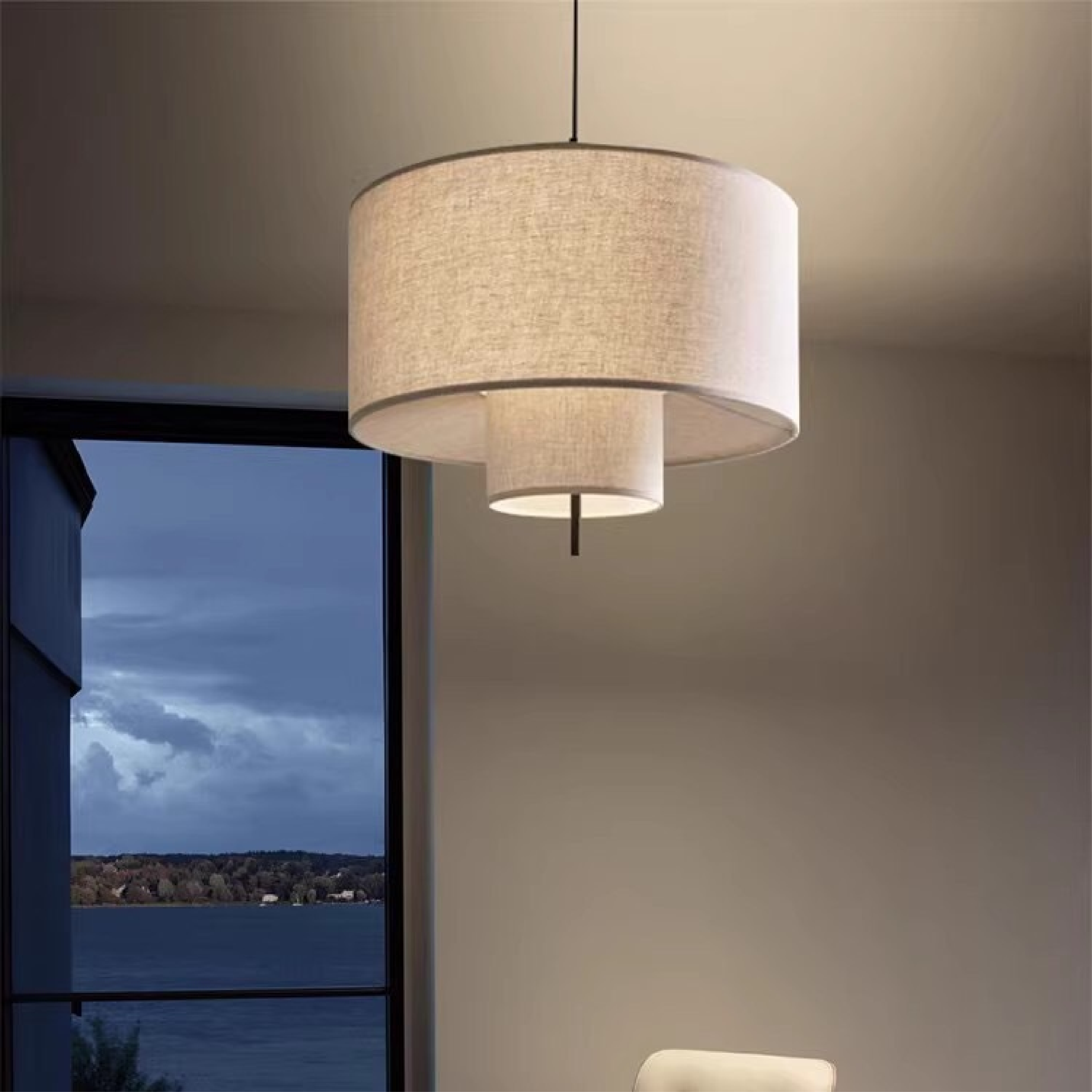 Lampada a sospensione in seta Yurina