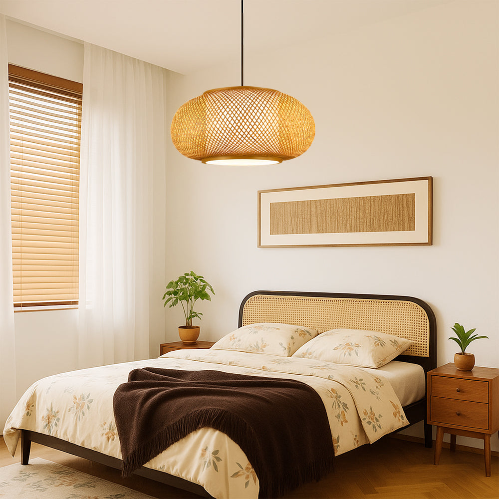 Lampada a sospensione Hansens in bambù