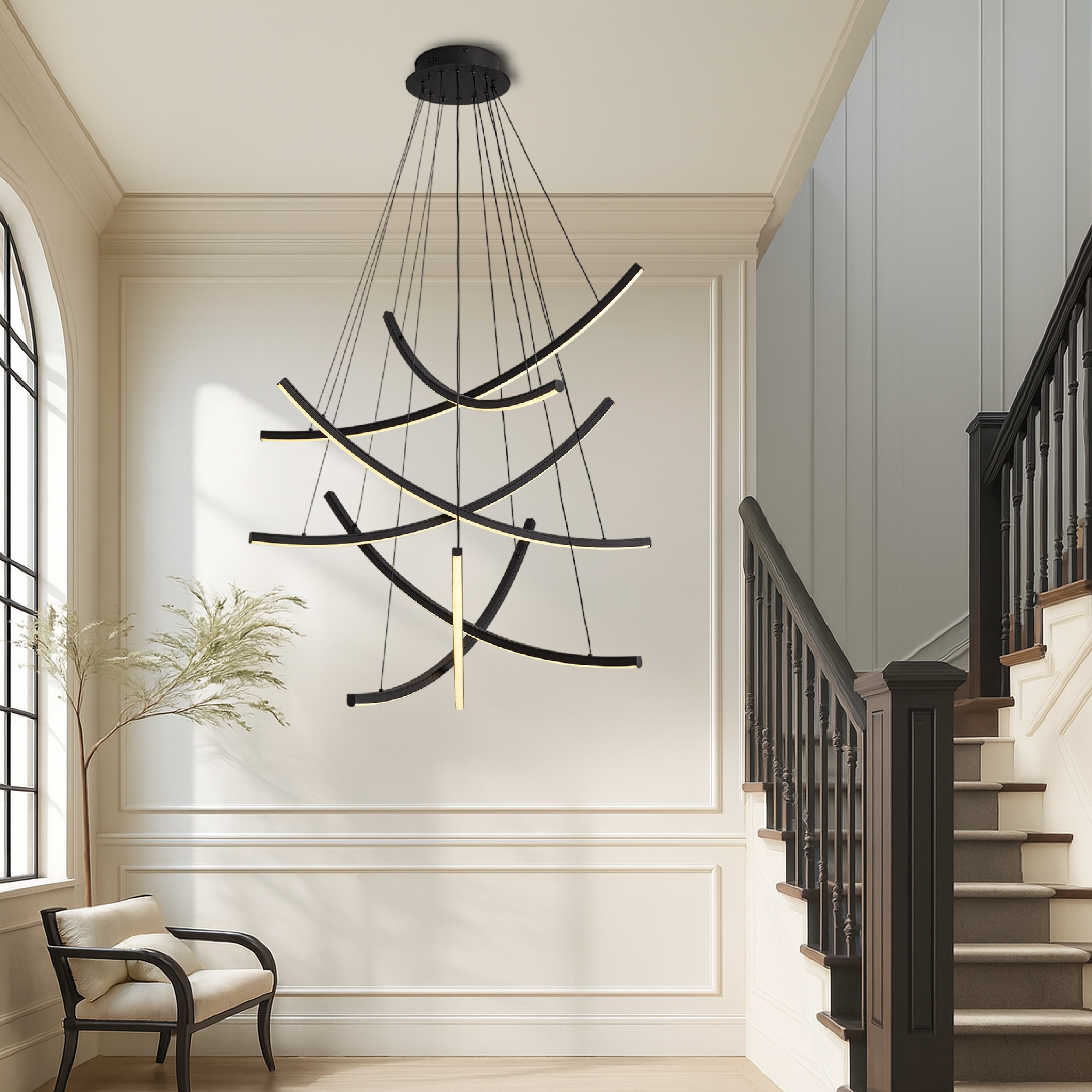 Lampadario per scale nordiche Rella